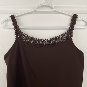 Vintage/Y2K Style Camisole with Floral Embroidered Straps